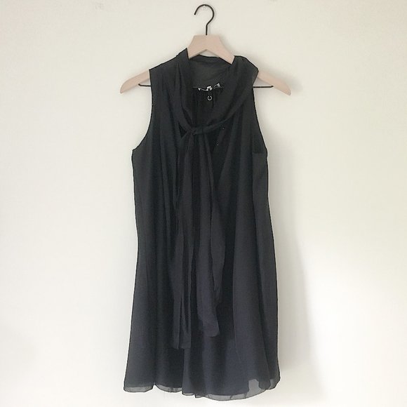 TWENTY8TWELVE Silk Monette Tie Dress - Black - Picture 5 of 10